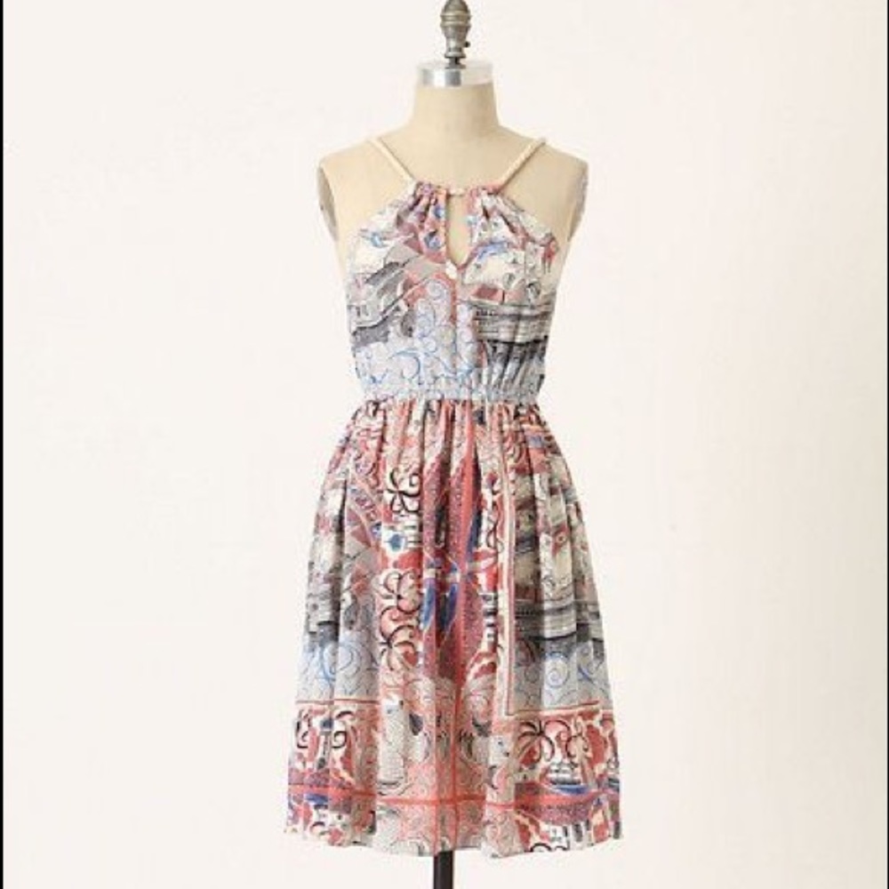 Anthropologie Floreat Castle Lake Rope Dress